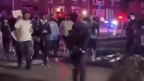 arrested quickly get away from the ICE masked agents