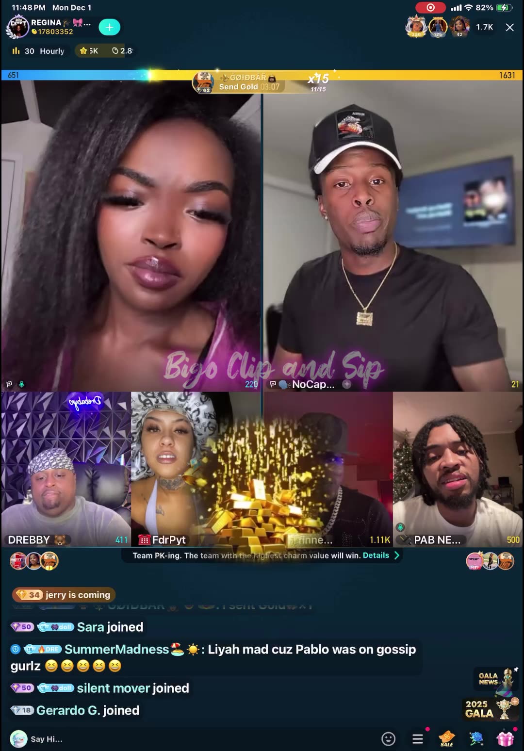 Liyah n Nocap discuss temps-team pk DreBaby Finesse Looze PYT Pablo Unknown 12/1/25 #bigoclipandsip