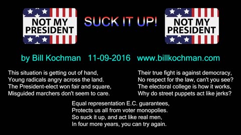 SUCK IT UP! -- an original song by Bill Kochman.