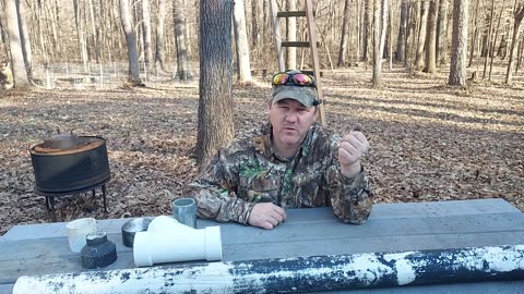 How to build a PVC deer feeder or chicken feeder.