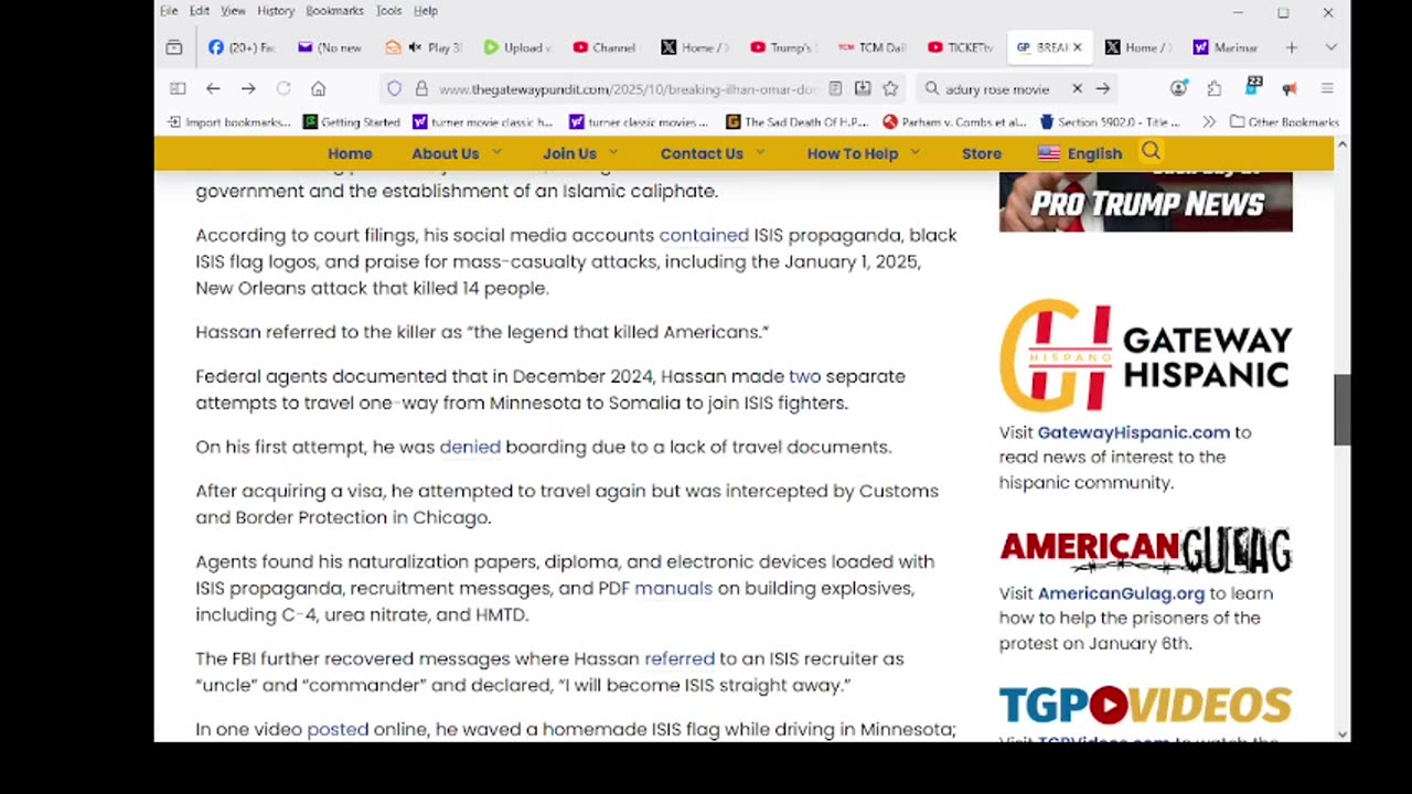 Ilhan Omar DONOR Pleads Guilty to Attempting to Join ISIS