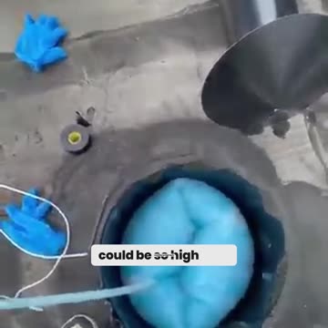 Why Is This Worker Kicking a Blue Tube? The Shocking Reason Will Surprise You!