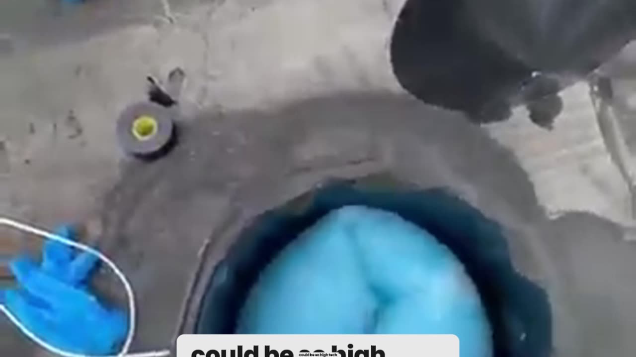 Why Is This Worker Kicking a Blue Tube? The Shocking Reason Will Surprise You!