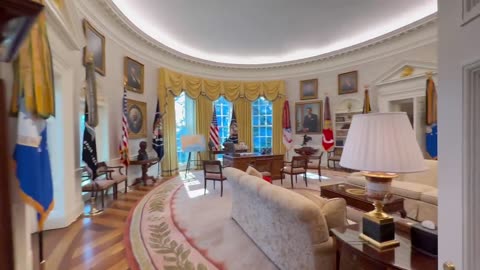 President Trump's mugshot at the Oval Office