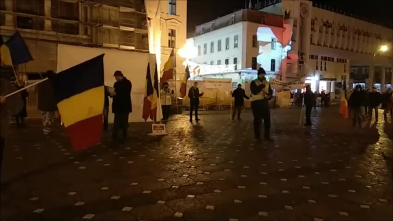 Timișoara, 27 decembrie 2020. Miting de protest cu avertismente despre vaccinurile anticovid