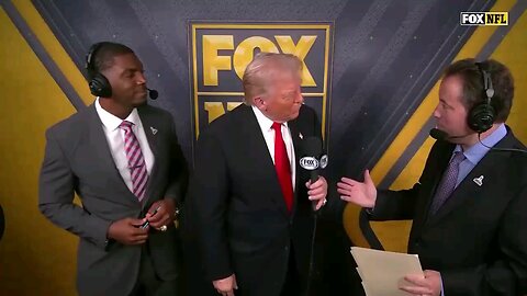President Trump Joins FOX NFL During Lions-Commanders Game