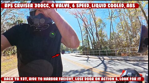 Front sprocket 14t to 13t, Road trip to Harbor Freight, Cops at Racetrack, lose my USB door