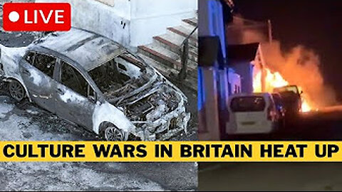 Mosque on fire in UK.