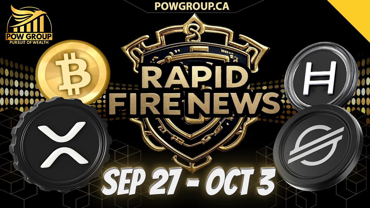Crypto News Weekly Recap & Rapid Fire Updates (September 27 - October 3, 2025)