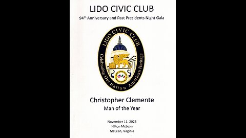 Lido Club - 2023 Past Presidents Night Program