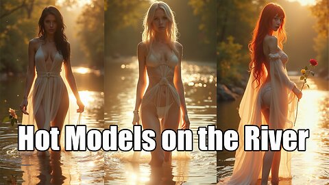 River Glamour: Hot Models Striking Poses in Nature’s Beauty