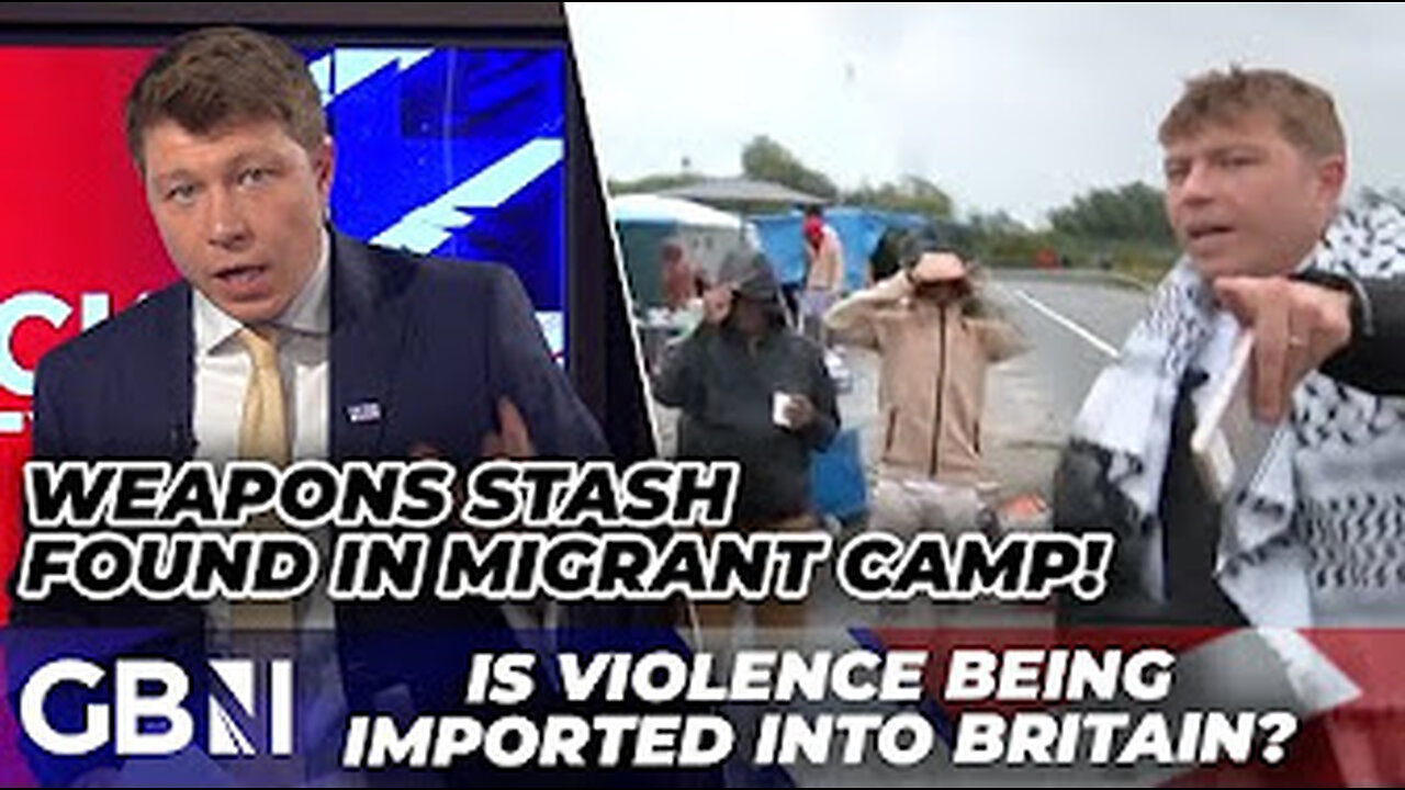 Weapons in migration camp.