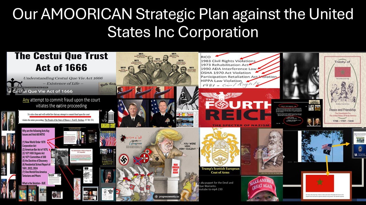 OUR STRATEGIC PLAN AGAINST THE UNITED STATES INC & THE USA (MILITARY) [FOREIGN AGENTS SEE 28USC 3002