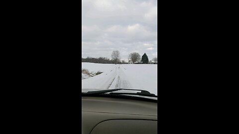 Driving down the road to our driveway