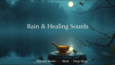 Rain & Water Music 🌧️ Tibetan Singing Bowls 🧘‍♂️ Birds Chirping #1308