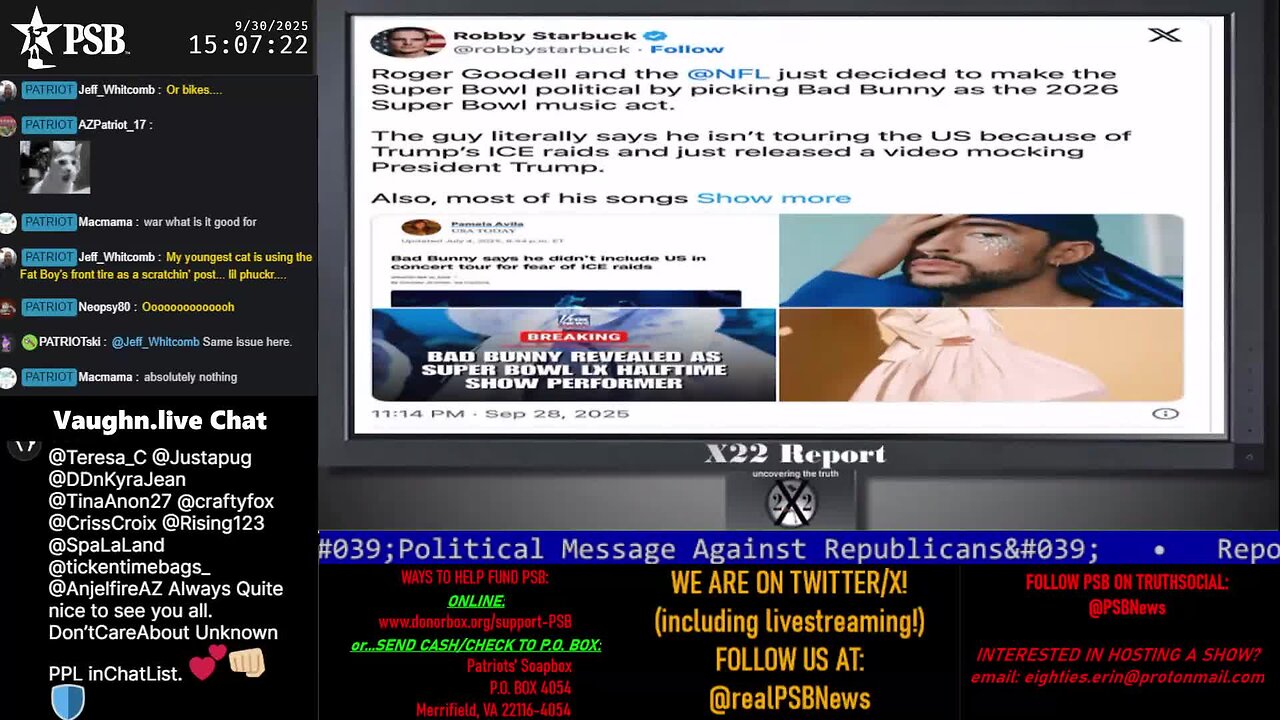 2025-09-30 15:02 EDT - The PATRIOTski Tavern: