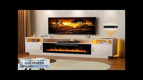 70'' TV Stand with 36'' Fireplace-LED Light Entertainment Center for 75+ inch Review