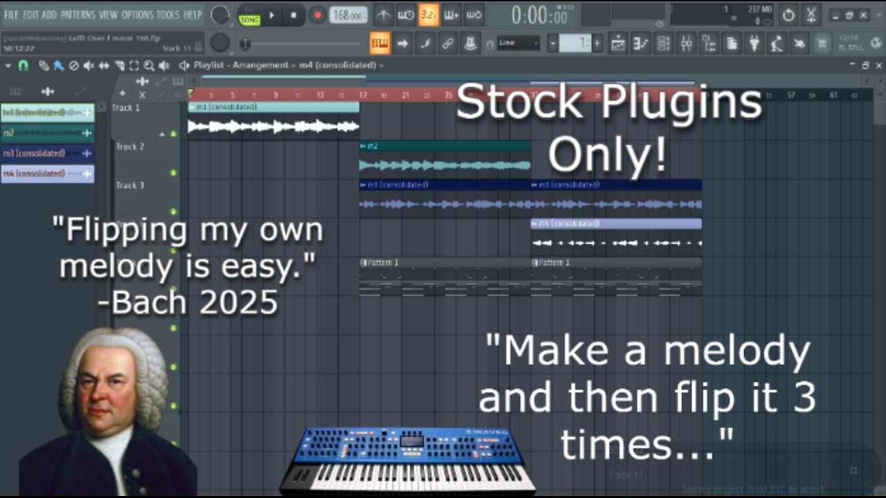 Making then Flipping a melody-FL Studio-How to make melodies from scratch w/ STOCK Plugins