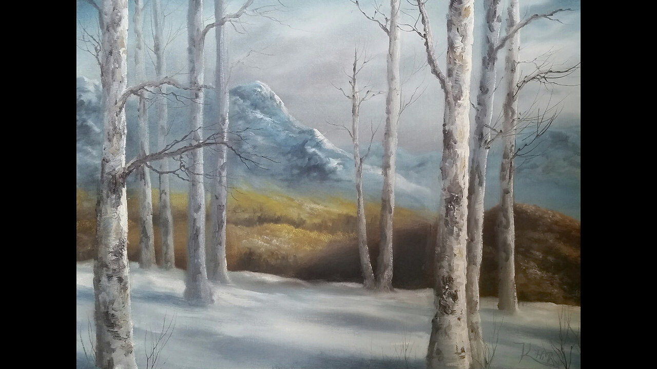 Paint with Kevin - Winter Birch Forest