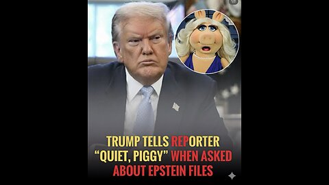 Trump tells reporter quiet piggy when asked about Epstein files