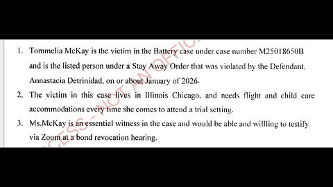 QUEEN TOMIKAY IS READY TO TESTIFY IN JAZZY CHERRY & HER HUSBAND BOND REVOCATION HEARING