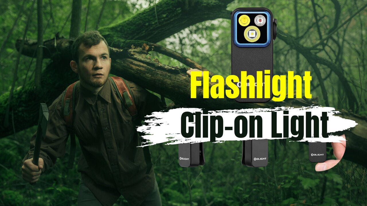 OLIGHT Oclip Pro: 500 Lumens Rechargeable EDC Flashlight with Triple Lights & Magnetic Clip