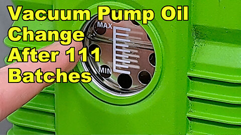 Vacuum Pump Oil Change After 111 Freeze Drying Batches