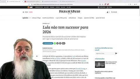 FOLHA alerta para 'BIDENIZAÇÃO do LULA' como se FOSSE PROBLEMA de SAÚDE e NÃO a ECONOMIA o PONTO