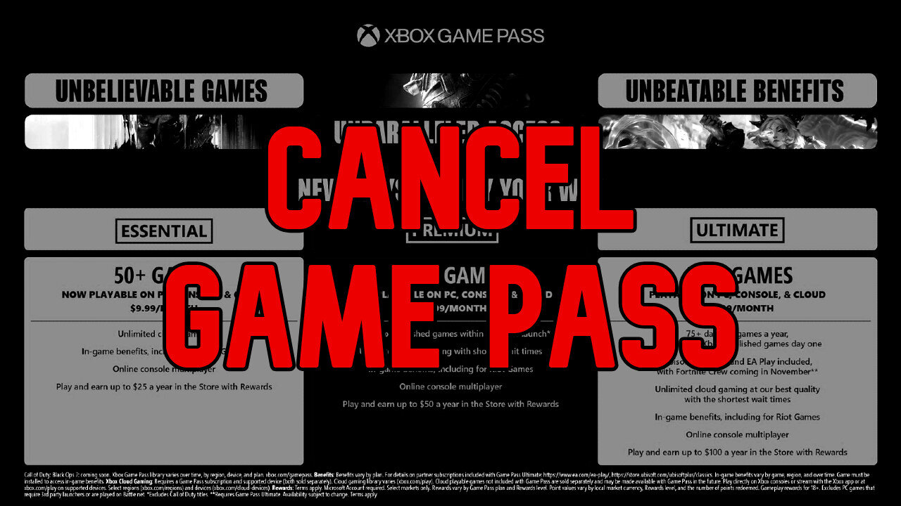 Cancel Game Pass