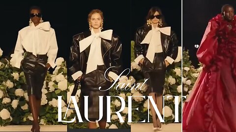 #RunwaySharing #FashionVisualFeast #FashionAndArt #Fashion #SaintLaurent #LeadingWoman
