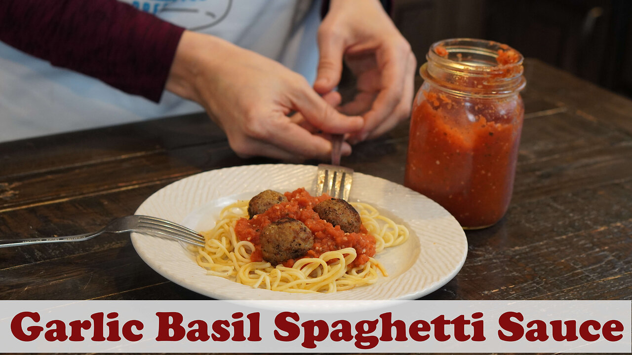 Garlic Basil Homemade Spaghetti Sauce Canning Recipe