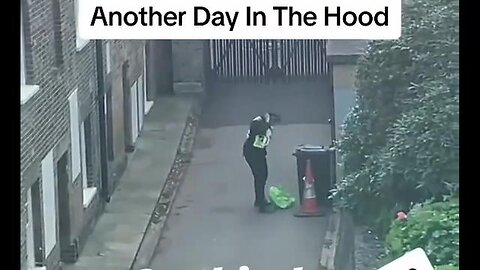UK Policeman looks under a Traffic Cone for a full grown Man