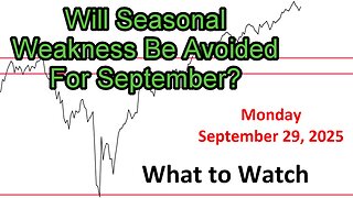 What to Watch Update for Monday September 29, 2025