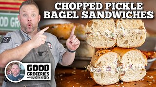 Chopped Pickle Bagel Sandwiches on a Blackstone Griddle