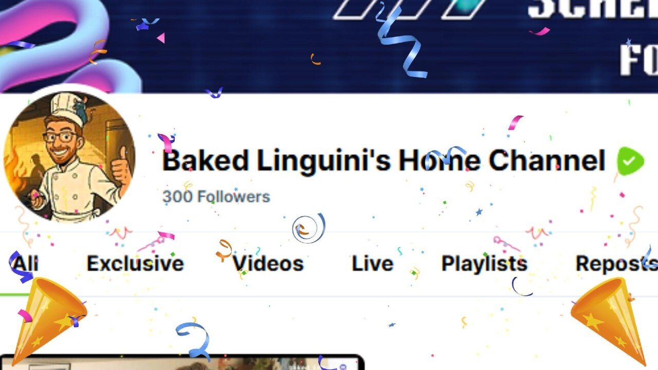 300 Followers on Baked Linguini's Home Channel 🎉