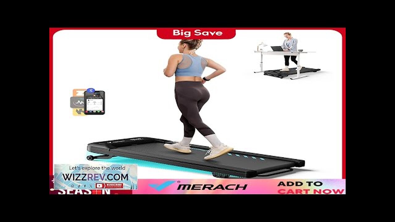 MERACH Walking Pad Quiet Under Desk Treadmills for Home Gym Portable Walking Review