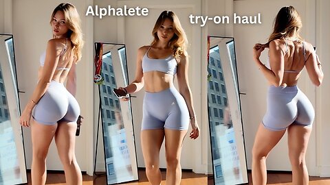 Alphalete (NEW DROP) try-on HAUL- squat tested, leggings, shorts, + rompers