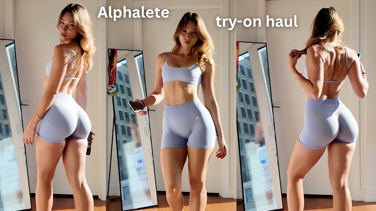 Alphalete (NEW DROP) try-on HAUL- squat tested, leggings, shorts, + rompers