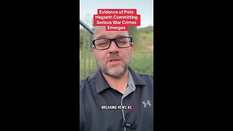 Evidence of Pete Hegseth Committing Serious War Crimes Emerges 11/28