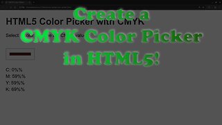 How to Create a CMYK Color Picker with HTML5 | Full Step-by-Step Tutorial