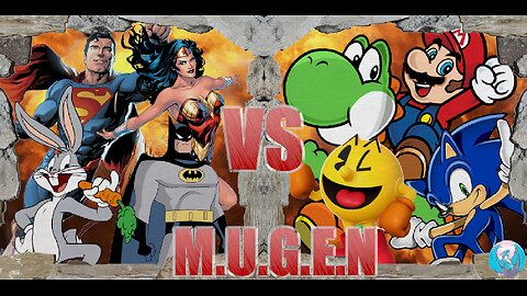 DC Trinity & Bugs Bunny VS Super Better Mario, Yoshi, Sonic & Pac-Man | MUGEN Clash!