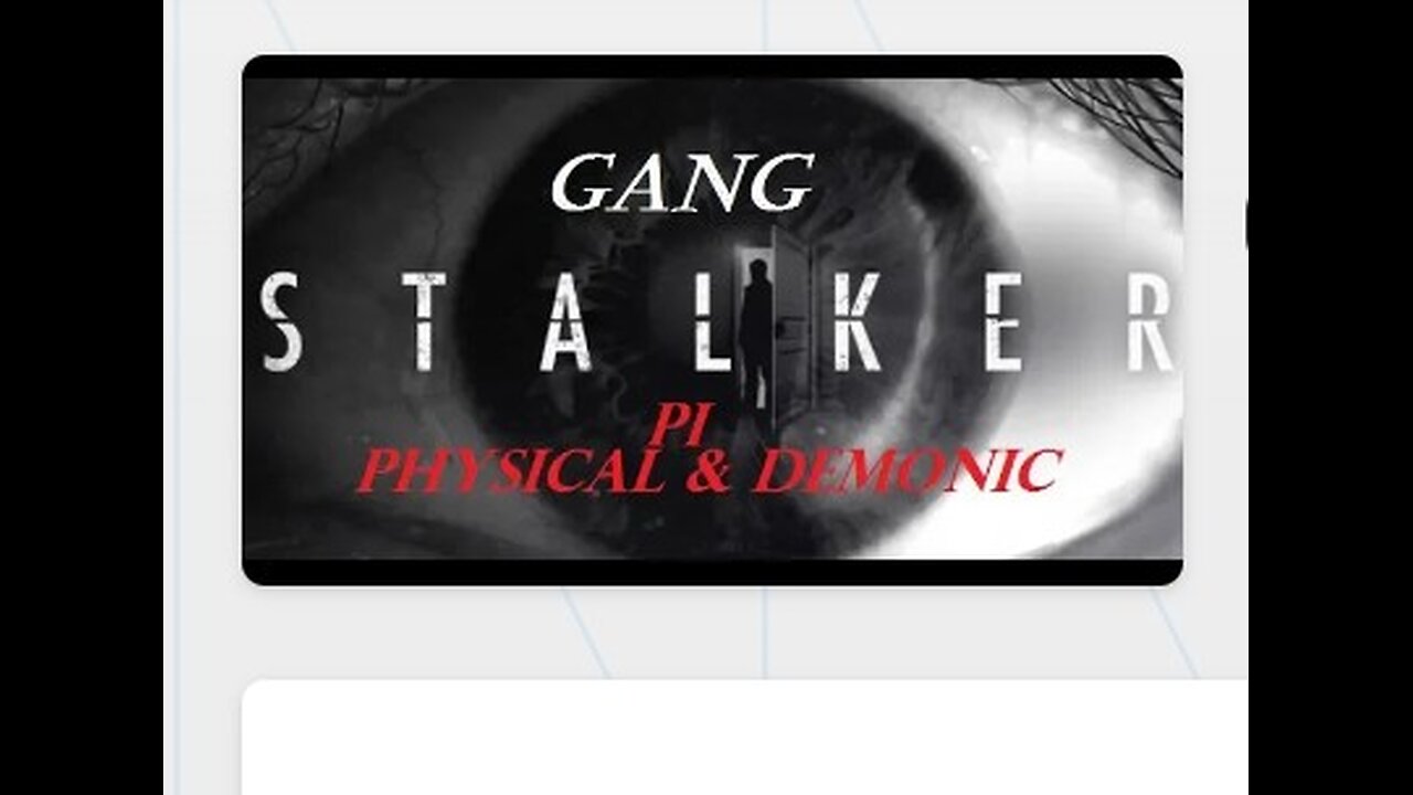 ~Gang Stalking Targeted~