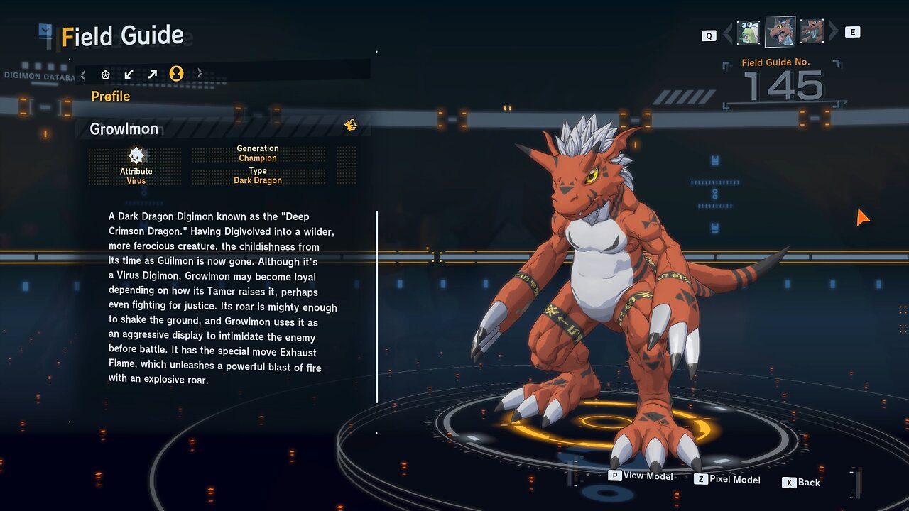 growlmon all digivolution/de-digivolution/profile Digimon Story Time Stranger