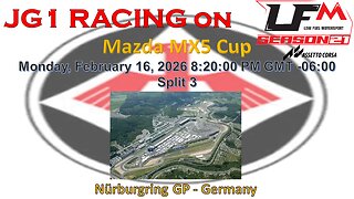 JG1 RACING on LFM - Mazda MX5 Cup - Nürburgring GP - Germany - Split 3