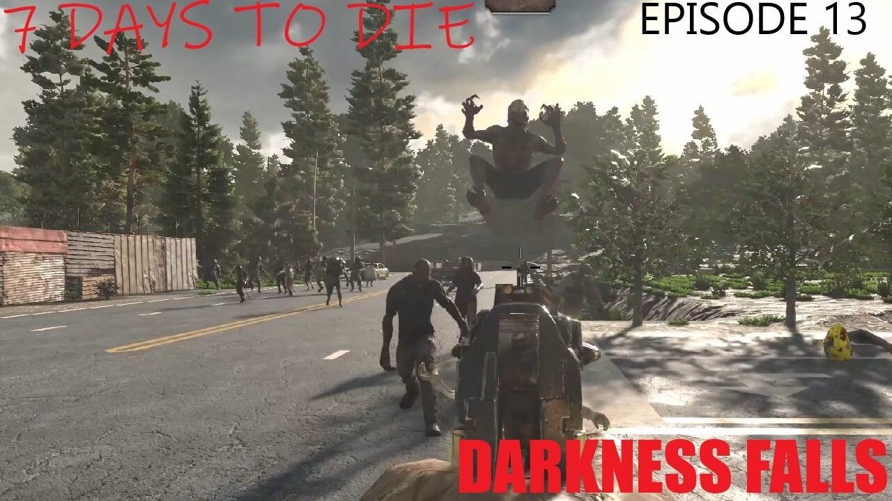 7 Days to Die Darkness Falls Playthrough - Part 13 Planning the first wall