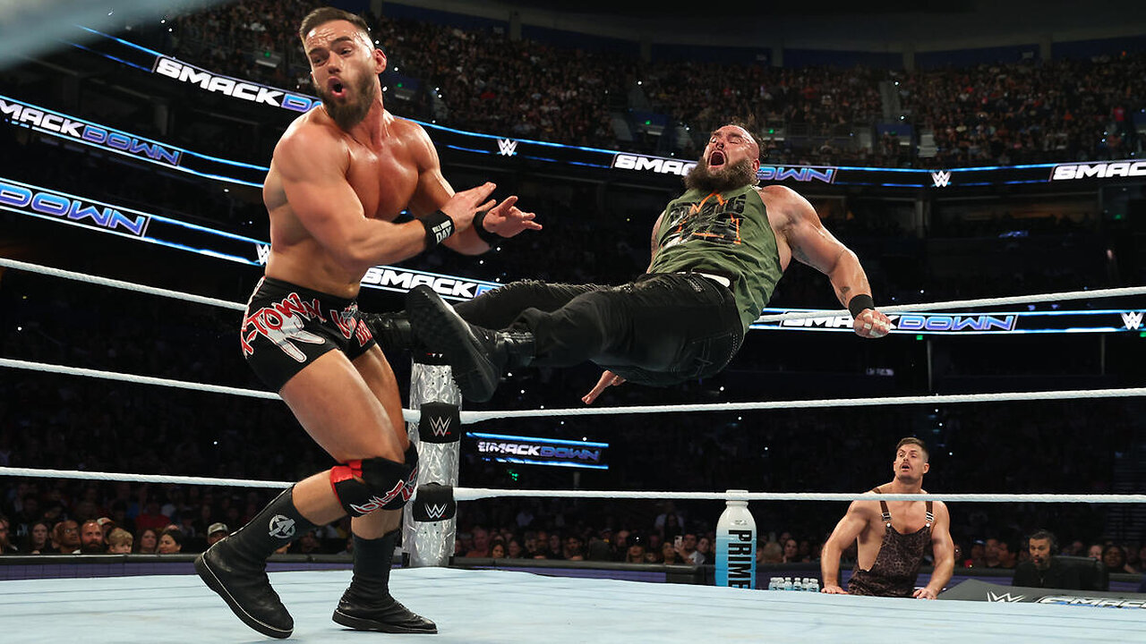 Braun Strowman Powers Through Austin Theory for the Win! #shorts