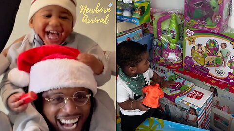 "Look At All The Toys" Jacquees Son Snow Sees His Holiday Gifts For The 1st Time Since Last Year! 🎈