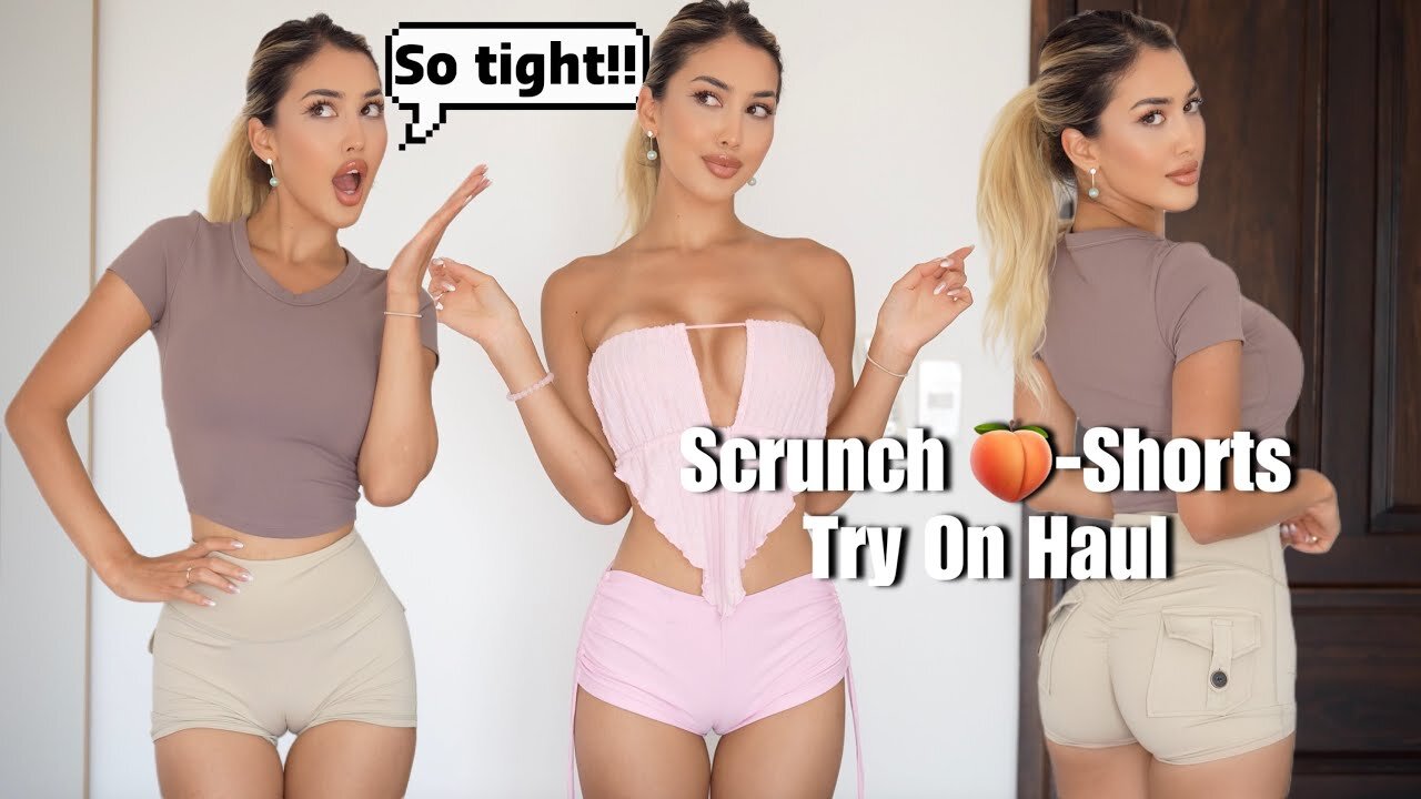 TINY Scrunch-Shorts Try On Haul by Selina Amy