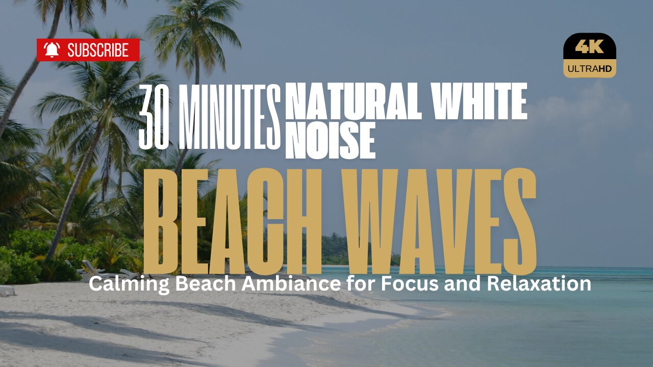30 Minutes of Tranquil Beach Sounds for Sleep and Study