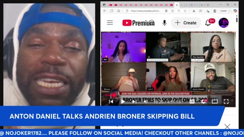 ANDRIAN BRONER ARREST FOR SKIPPING OUT ON BILL / ANTON DANIELS
